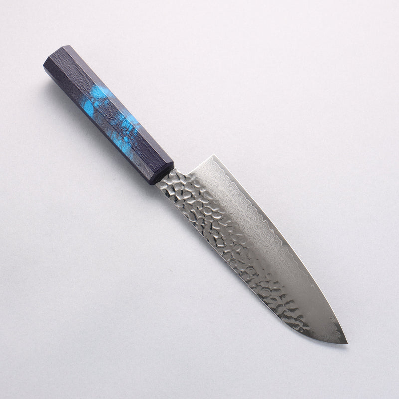 Sakai Takayuki Nanairo VG10 33 Layer Santoku 180mm ABS resin(Turquoise tortoiseshell) Handle - Japannywholesale