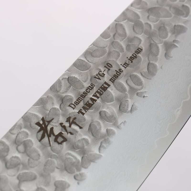 Sakai Takayuki VG10 33 Layer Damascus Kiritsuke Santoku 160mm Mahogany Pakka wood Handle - Japannywholesale