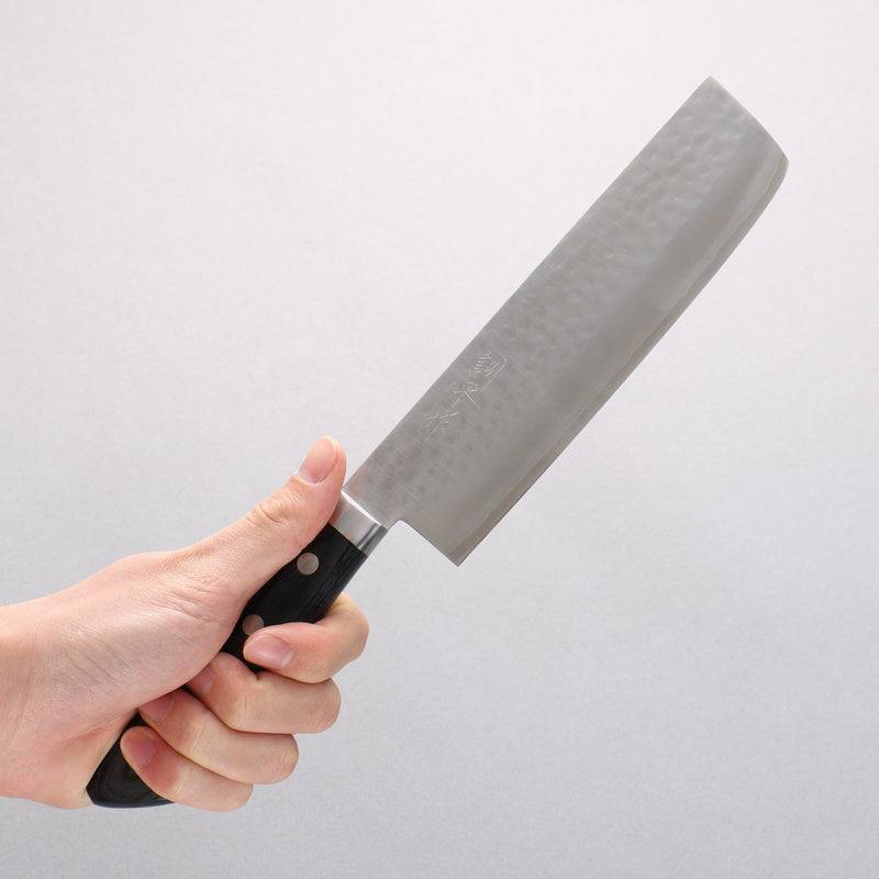 Kunihira VG1 Hammered Usuba 165mm Navy blue Pakka wood Handle - Japannywholesale