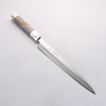 Sakai Takayuki Chef Series Silver Steel No.3 Yanagiba 270mm Stabilized wood (White Ferrule and End Cap) Handle with Sheath - Japannywholesale