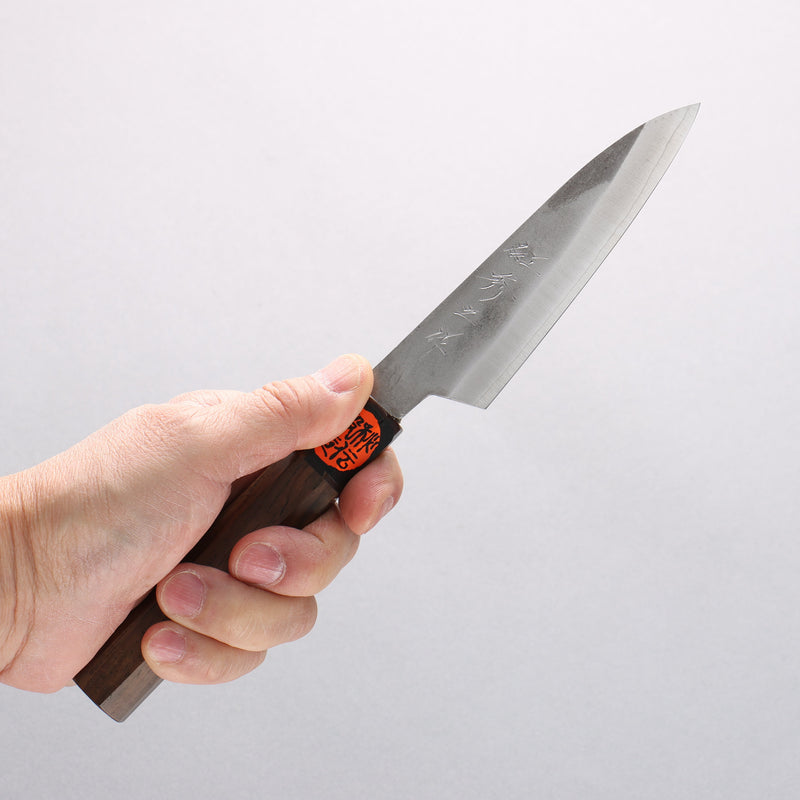Shigeki Tanaka Silver Steel No.3 Nashiji Petty-Utility 120mm Walnut Handle - Japannywholesale