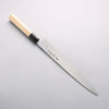 Minamoto Akitada Blue Steel No.1 Yanagiba 270mm Magnolia (Ferrule: Water Buffalo Horn) Handle - Japannywholesale