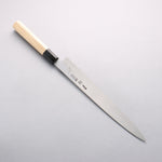 Minamoto Akitada Blue Steel No.1 Yanagiba 270mm Magnolia (Ferrule: Water Buffalo Horn) Handle - Japannywholesale