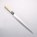 Minamoto Akitada White Steel No.2 Yanagiba 300mm Magnolia (Ferrule: Water Buffalo Horn) Handle - Japannywholesale