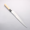 Minamoto Akitada White Steel No.2 Yanagiba 300mm Magnolia (Ferrule: Water Buffalo Horn) Handle - Japannywholesale