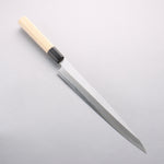 Minamoto Akitada White Steel No.2 Yanagiba 270mm Magnolia (Ferrule: Water Buffalo Horn) Handle - Japannywholesale