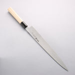 Minamoto Akitada Blue Steel No.1 Yanagiba 300mm Magnolia (Ferrule: Water Buffalo Horn) Handle - Japannywholesale