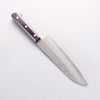 Oul Silver Steel No.3 Nashiji Santoku 180mm Purple Pakka wood Handle - Japannywholesale