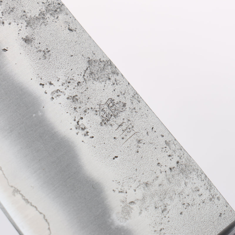 Oul Silver Steel No.3 Nashiji Santoku 180mm Purple Pakka wood Handle - Japannywholesale