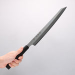 Sakai Takayuki Chef Series Hien Silver Steel No.3 Kengata Yanagiba 300mm Ebony Wood Handle - Japannywholesale