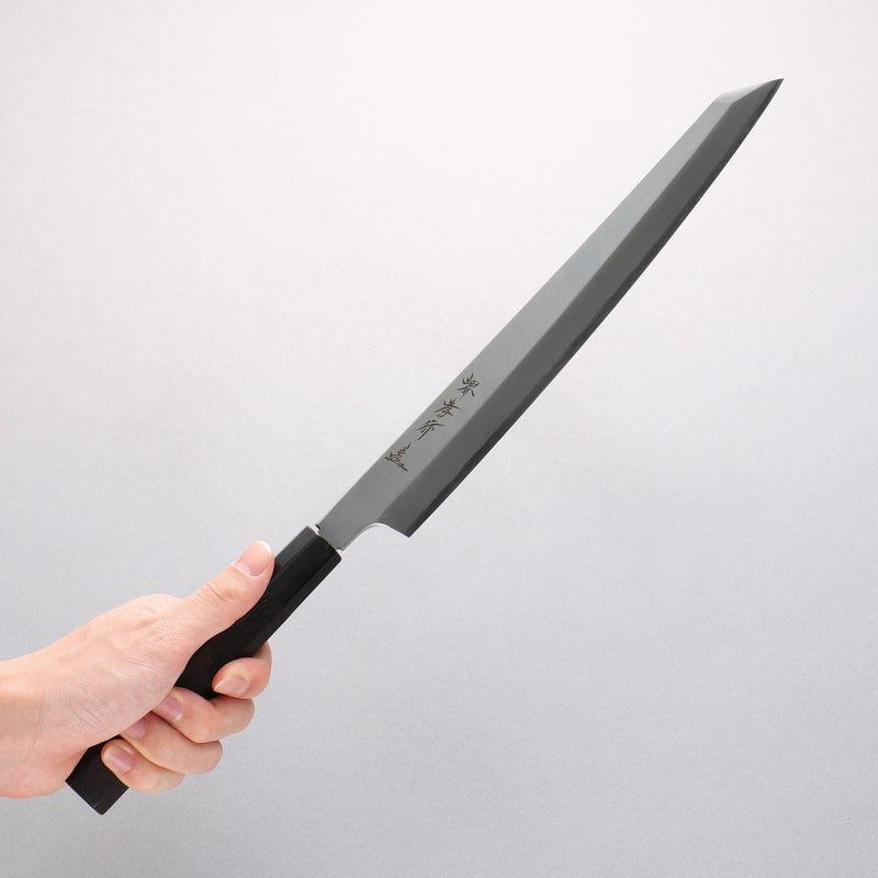 Sakai Takayuki Chef Series Hien Silver Steel No.3 Kengata Yanagiba 300mm Ebony Wood Handle - Japannywholesale
