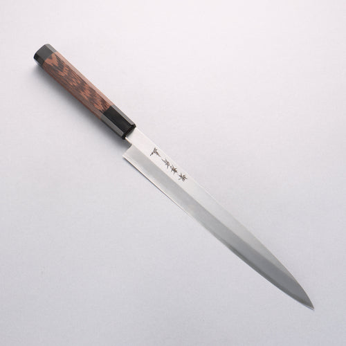 Sakai Takayuki Chef Series Silver Steel No.3 Yanagiba Wenge with Double Water Buffalo Ring Handle - Japannywholesale