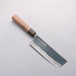 Kanetsune MATSU-ZUMI-YAKI White Steel No.2 Damascus Black Finished Nakiri 165mm Walnut Handle - Japannywholesale