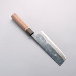 Kanetsune MATSU-ZUMI-YAKI White Steel No.2 Damascus Black Finished Nakiri 165mm Walnut Handle - Japannywholesale