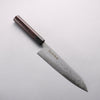 Kanetsune Blue Steel No.2 Damascus Gyuto 210mm Rosewood (Ferrule: Black Pakka Wood) Handle - Japannywholesale