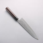 Kanetsune Blue Steel No.2 Damascus Gyuto 210mm Rosewood (Ferrule: Black Pakka Wood) Handle - Japannywholesale