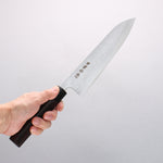 Kanetsune Blue Steel No.2 Damascus Gyuto 210mm Rosewood (Ferrule: Black Pakka Wood) Handle - Japannywholesale