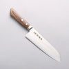 Kanetsune Sairyu VG10 Damascus Santoku 165mm Brown Ash Handle - Japannywholesale