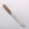 Kanetsune Sairyu VG10 Damascus Santoku 165mm Brown Ash Handle - Japannywholesale