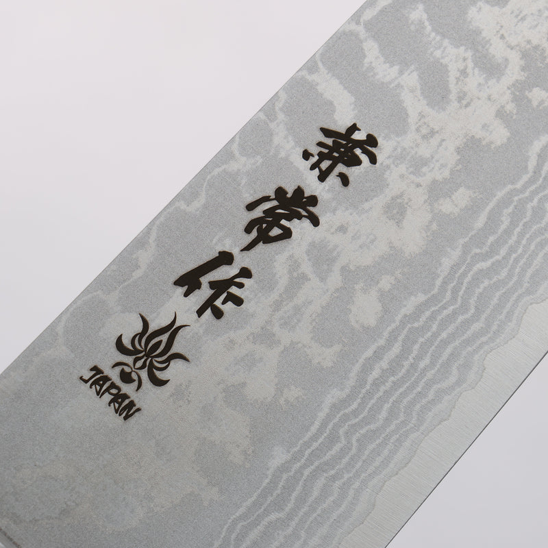 Kanetsune Sairyu VG10 Damascus Santoku 165mm Brown Ash Handle - Japannywholesale