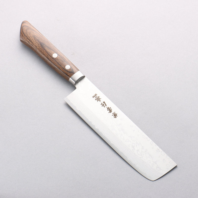 Kanetsune Sairyu VG10 Damascus Usuba 165mm Brown Ash Handle - Japannywholesale