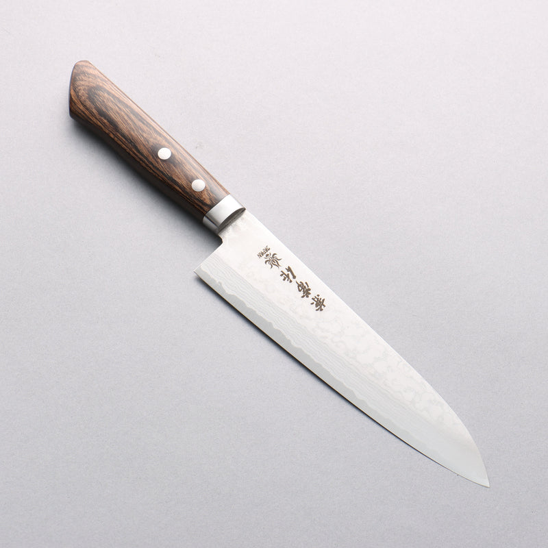 Kanetsune Sairyu VG10 Damascus Gyuto 180mm Brown Ash Handle - Japannywholesale