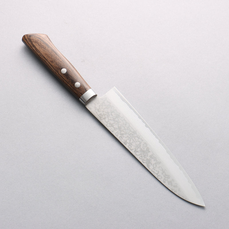 Kanetsune Sairyu VG10 Damascus Gyuto 180mm Brown Ash Handle - Japannywholesale