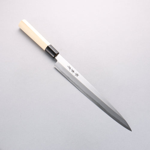 Sakai Takayuki Kasumitogi White Steel Yanagiba Japanese Knife Magnolia Handle - Japannywholesale