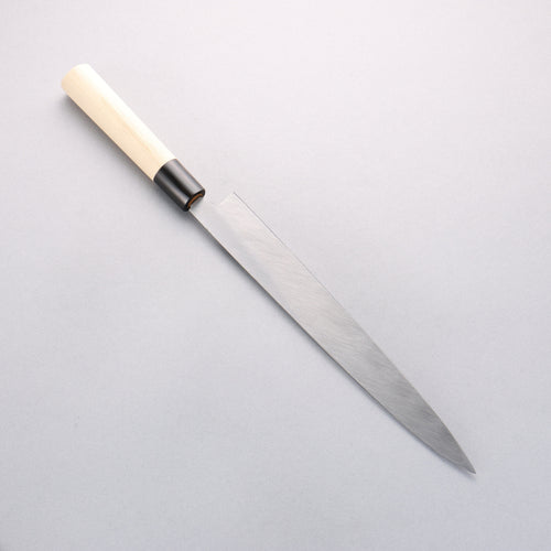 Sakai Takayuki Kasumitogi White Steel Yanagiba Japanese Knife Magnolia Handle - Japannywholesale