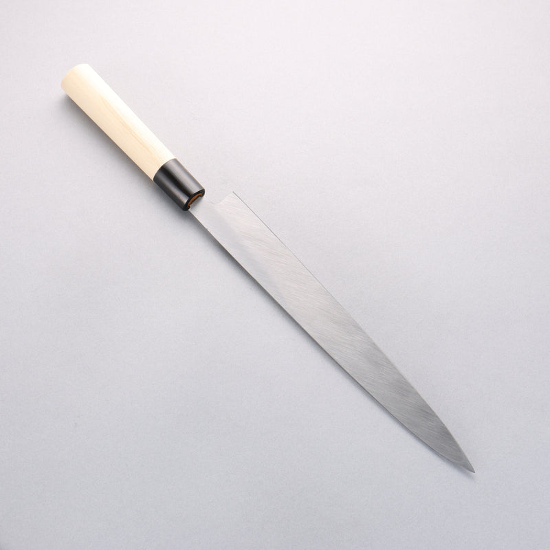 Sakai Takayuki Kasumitogi White Steel Yanagiba Japanese Knife Magnolia Handle - Japannywholesale