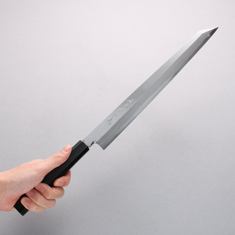 Sakai Takayuki Byakko White Steel No.1 Kiritsuke Yanagiba 300mm Ebony Wood Handle with Sheath - Japannywholesale