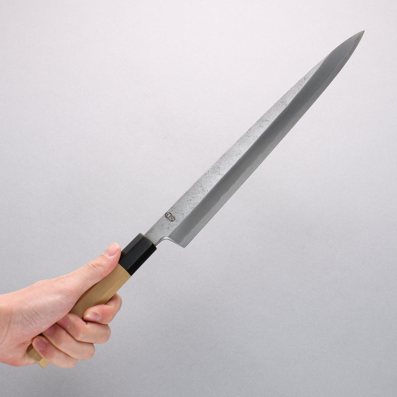 Kikuzuki White Steel No.2 Nashiji Yanagiba 300mm Magnolia Handle - Japannywholesale