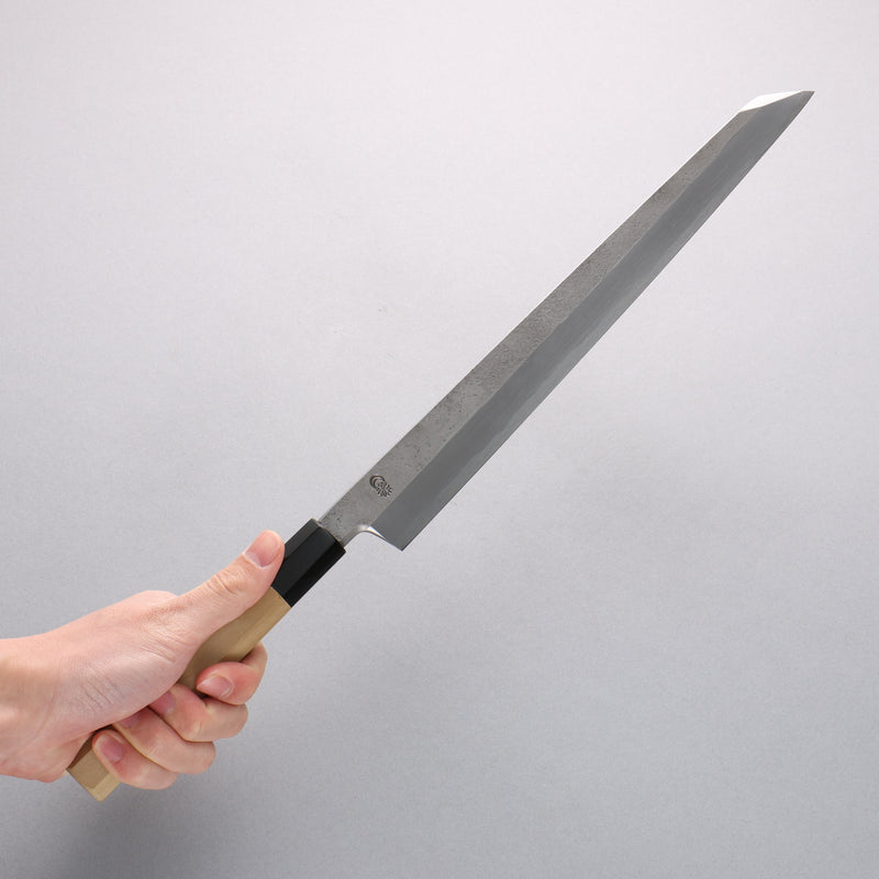Kikuzuki White Steel No.2 Nashiji Kiritsuke Yanagiba 300mm Magnolia Handle - Japannywholesale