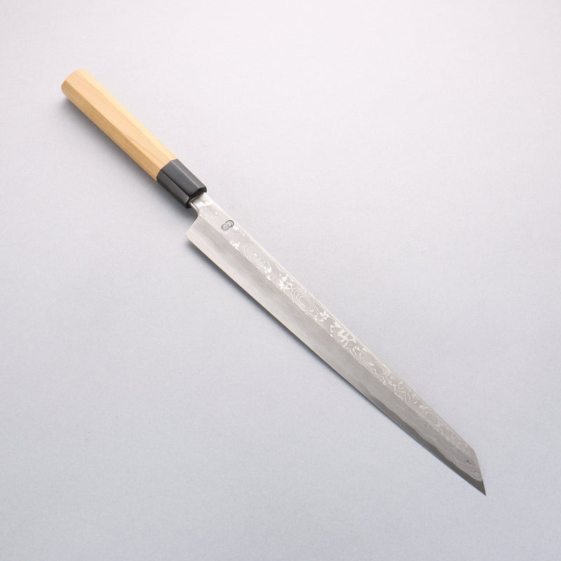 Kikuzuki Blue Steel No.1 Damascus Kiritsuke Yanagiba 300mm Magnolia Handle - Japannywholesale