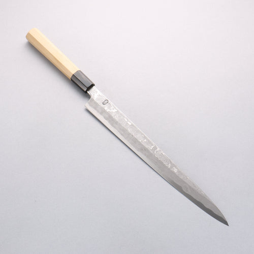 Kikuzuki Blue Steel No.1 Damascus Yanagiba 300mm Magnolia Handle - Japannywholesale