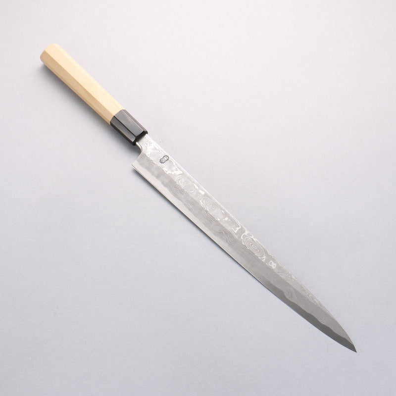 Kikuzuki Blue Steel No.1 Damascus Yanagiba 300mm Magnolia Handle - Japannywholesale