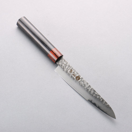 Seisuke VG10 33 Layer Hammered Damascus Petty-Utility 150mm Black Pakka wood Handle - Japannywholesale
