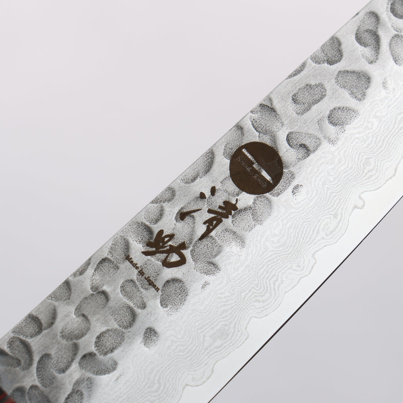 Seisuke VG10 33 Layer Hammered Damascus Petty-Utility 150mm Black Pakka wood Handle - Japannywholesale