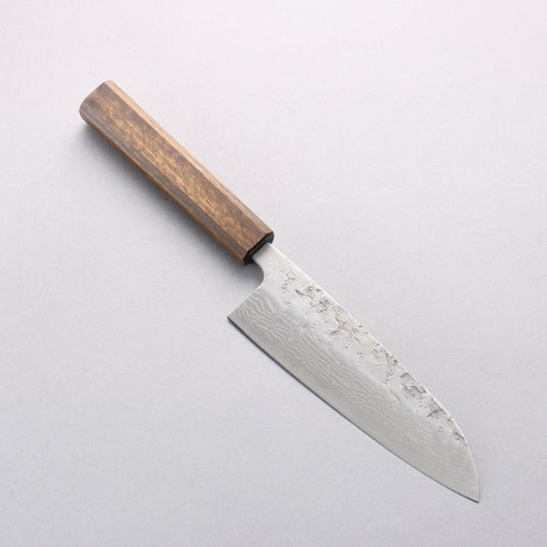 Oul Swedish Steel-stn Washiji Damascus Santoku 165mm Oak Handle - Japannywholesale