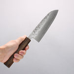 Oul Swedish Steel-stn Washiji Damascus Santoku 165mm Oak Handle - Japannywholesale