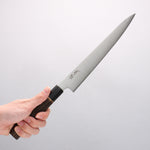 Seisuke Swedish Steel-stn Sujihiki 240mm Burned Chestnuts Handle - Japannywholesale