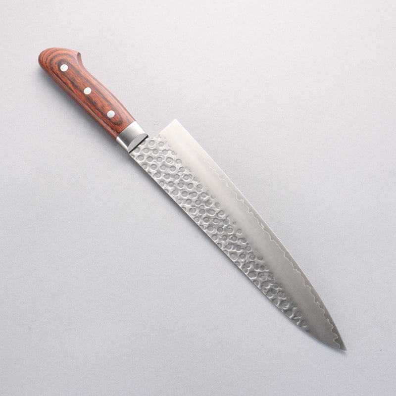 Seisuke Swedish Steel-stn Hammered Gyuto 240mm Mahogany Handle - Japannywholesale