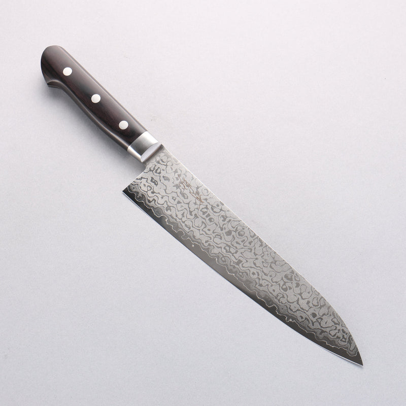 Seisuke VG10 8 Layer Damascus Migaki Finished Gyuto 210mm Black Pakka wood Handle - Japannywholesale