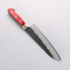 Seisuke Kuronashi Blue Super Nashiji Kurouchi Santoku 180mm Red Pakka wood Handle - Japannywholesale