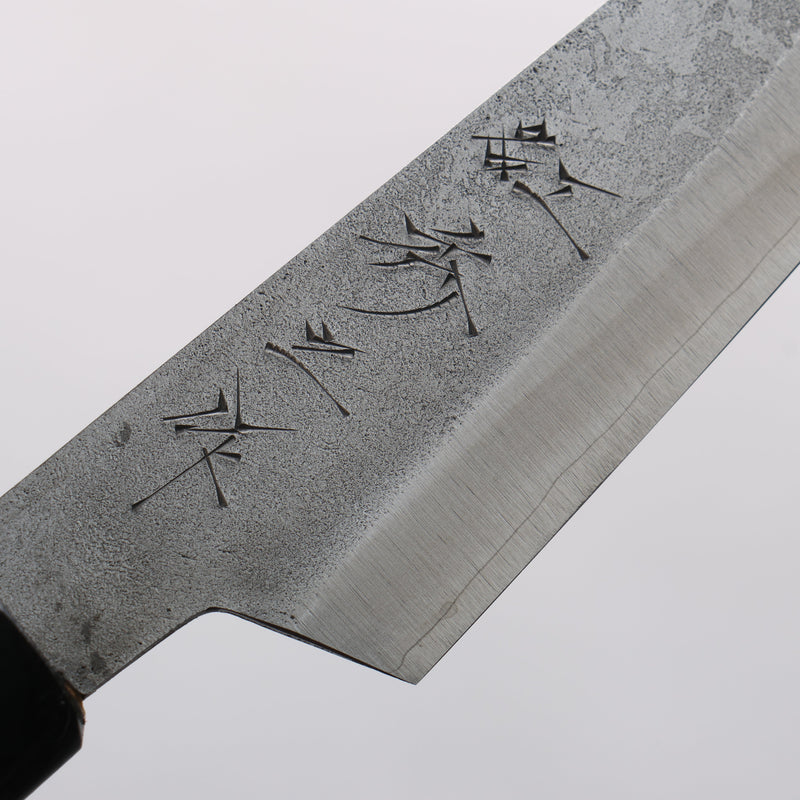 Shigeki Tanaka Silver Steel No.3 Nashiji Petty-Utility 120mm Magnolia (Ferrule: Water Buffalo Horn) Handle - Japannywholesale