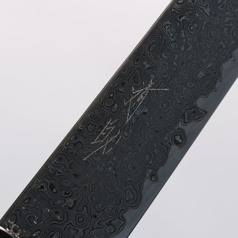 Seisuke SG2 Black Damascus Migaki Finished Petty-Utility 150mm Ebony Wood Handle - Japannywholesale