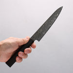 Seisuke SG2 Black Damascus Migaki Finished Petty-Utility 150mm Ebony Wood Handle - Japannywholesale