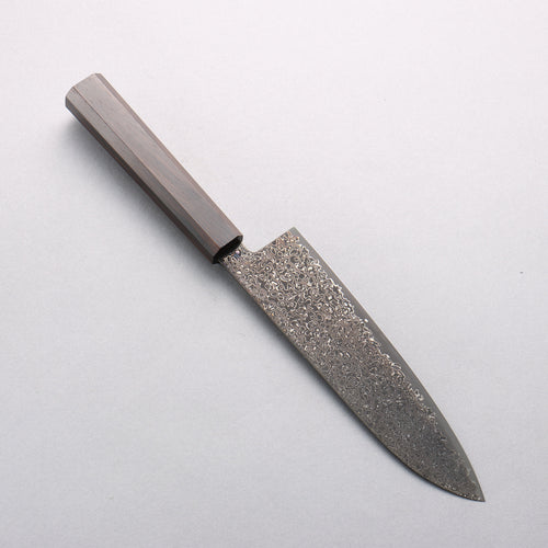 Seisuke SG2 Black Damascus Migaki Finished Santoku 180mm Ebony Wood Handle - Japannywholesale