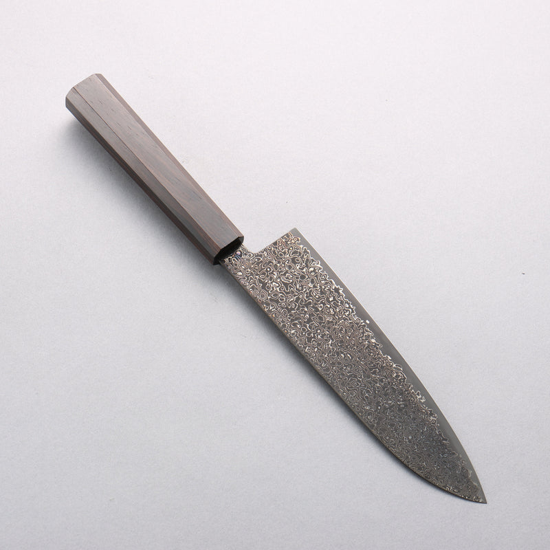 Seisuke SG2 Black Damascus Migaki Finished Santoku 180mm Ebony Wood Handle - Japannywholesale