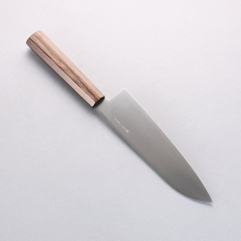 Kanetsune Ichizu VG10 Santoku 180mm Brown Pakka wood Handle - Japannywholesale